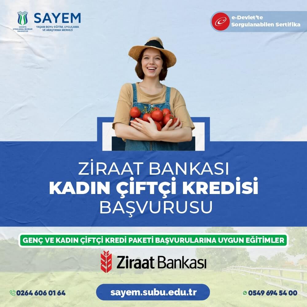 Ziraat Bankası Kadın Çiftçi Kredisi Başvurusu